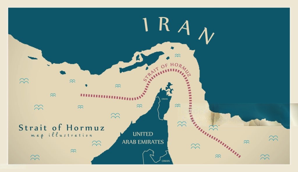 Selat Hormuz, Peta - Peralatan navigasi, Jalan - Jalan perkotaan, Iran, Vektor - Teknik ilustrasi istockphoto